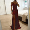 Off-Shoulder Sequined Formal Evening Gown Maxi Dress 1