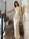 Off-white Wedding Guest Maxi Dress 0