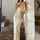 Off-white Wedding Guest Maxi Dress 1