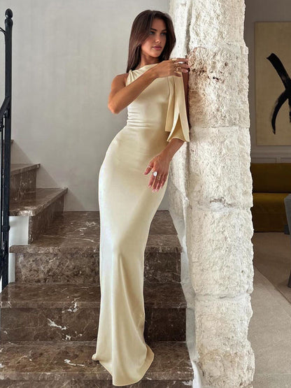 Off-white Wedding Guest Maxi Dress 1