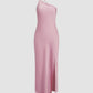 Open Back Satin Maxi Dress 10