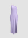 Open Back Satin Maxi Dress 11