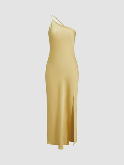 Open Back Satin Maxi Dress 4