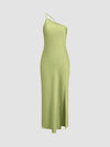 Open Back Satin Maxi Dress 8