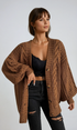 Oversized Cable Knit Cardigan 0