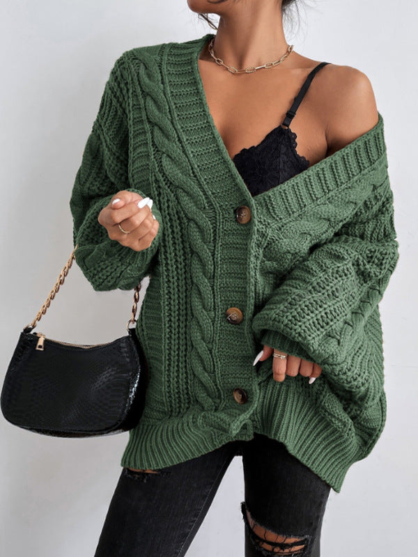Oversized Cable Knit Cardigan 8