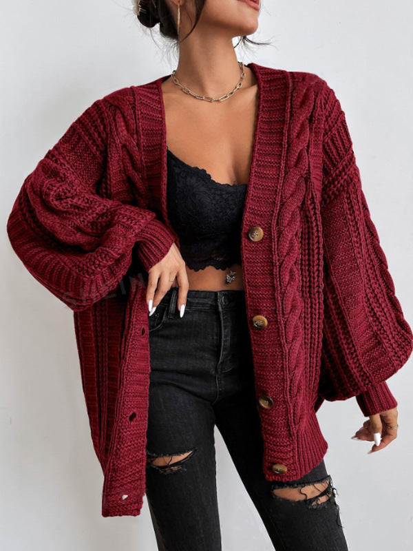 Oversized Cable Knit Cardigan 9
