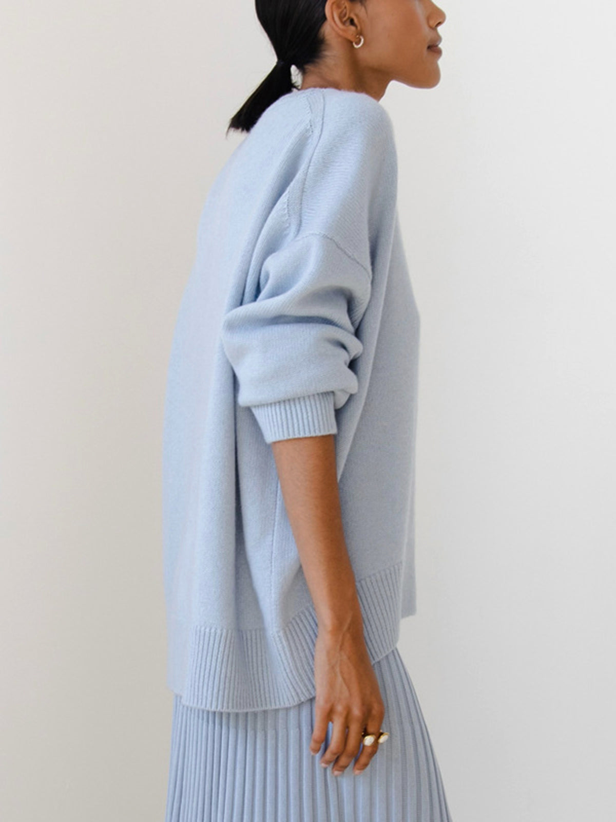 Oversized Crewneck Knit Sweater 4