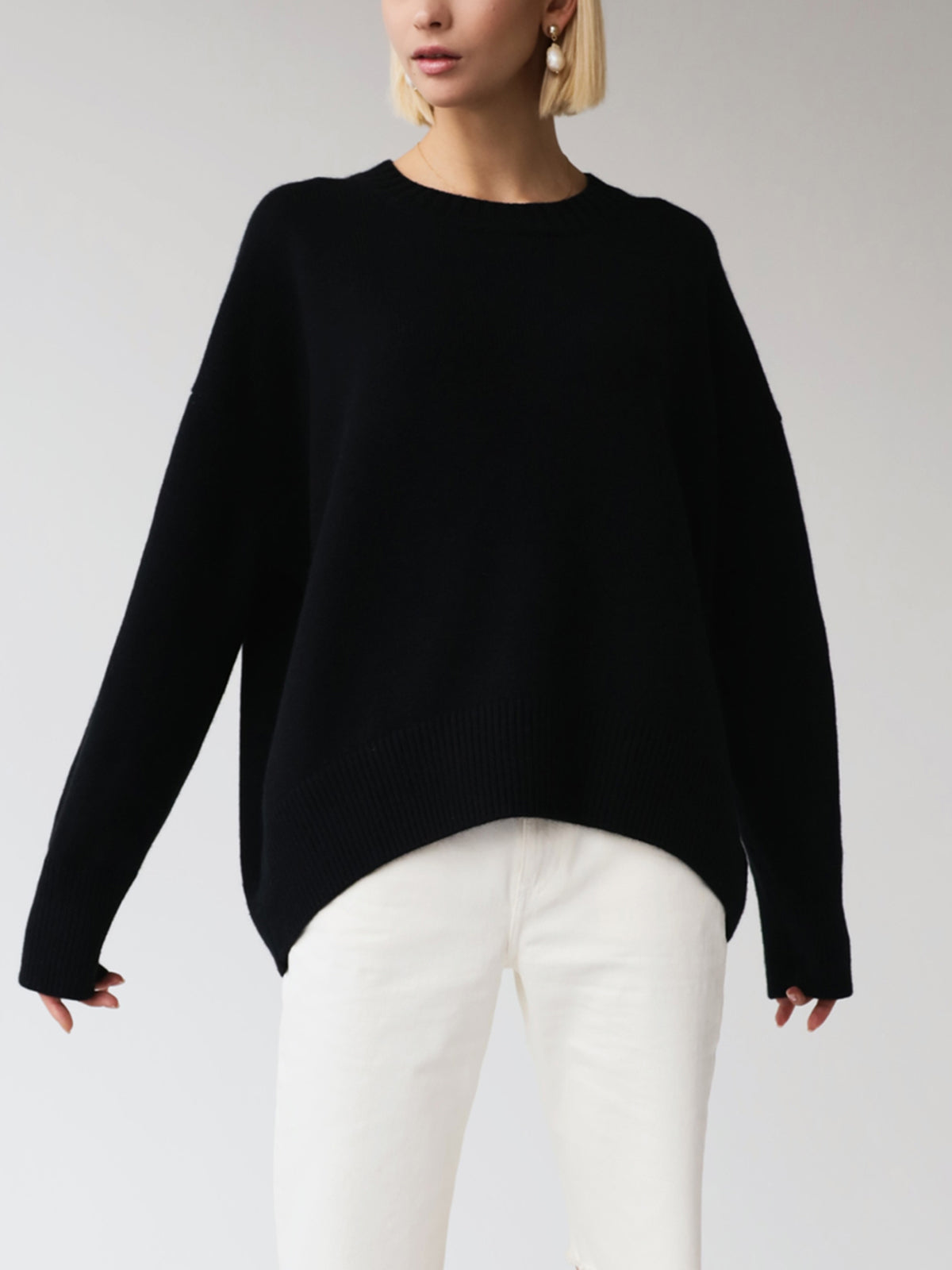 Oversized Crewneck Knit Sweater 8