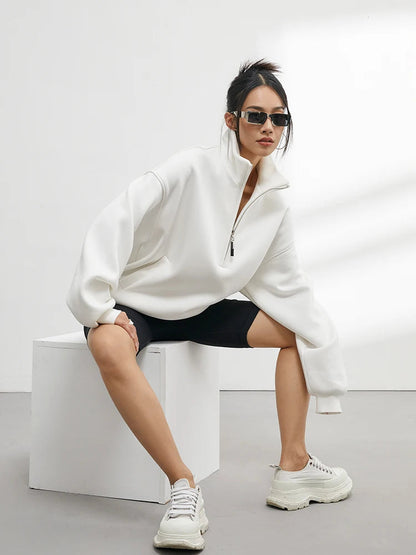 Oversized Half Zip Pullover Hoodie 3