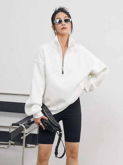 Oversized Half Zip Pullover Hoodie 4