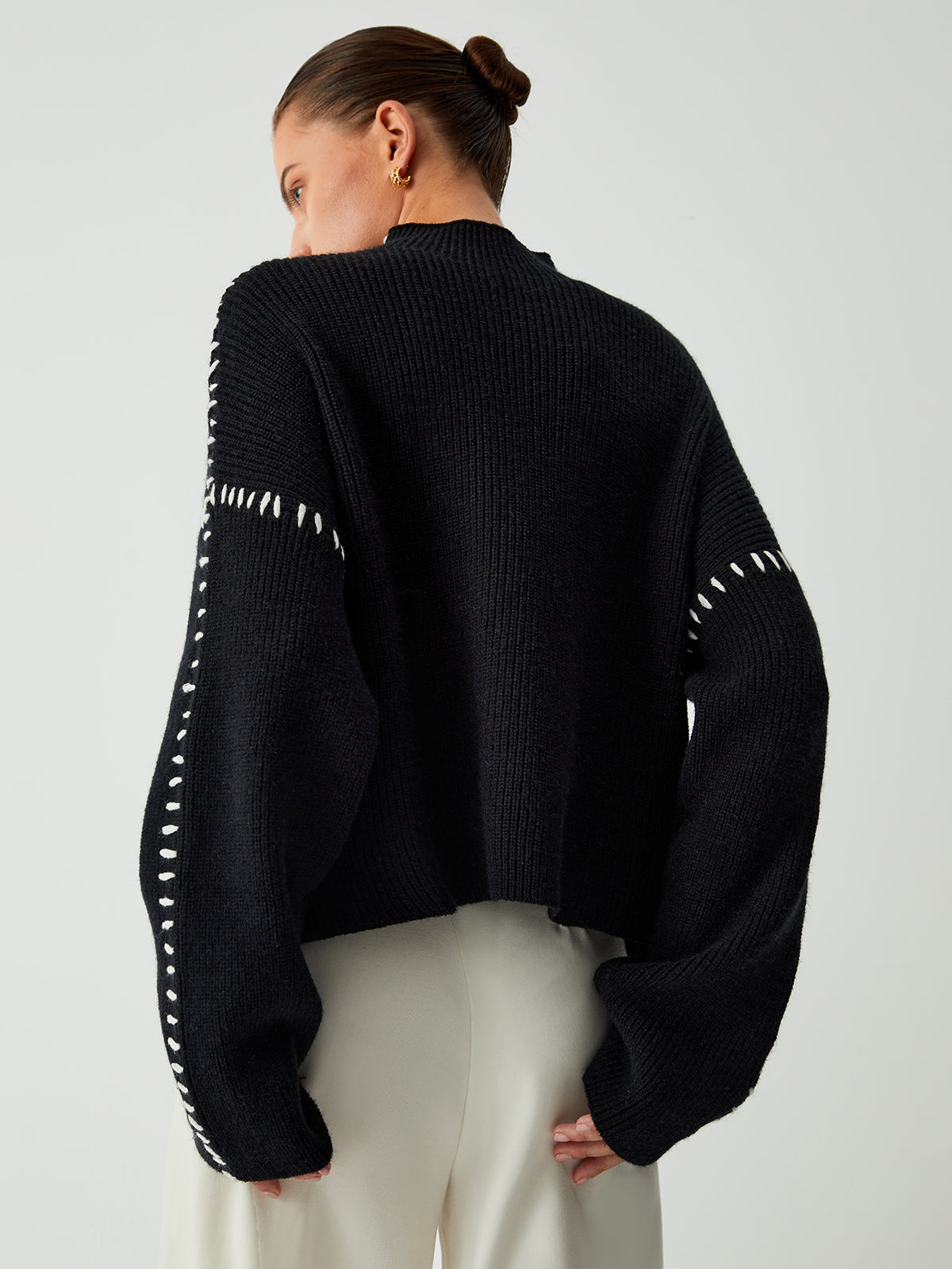 Oversized Mock Neck Sweater 2