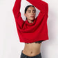 Oversized Red Turtleneck Knit Sweater 7