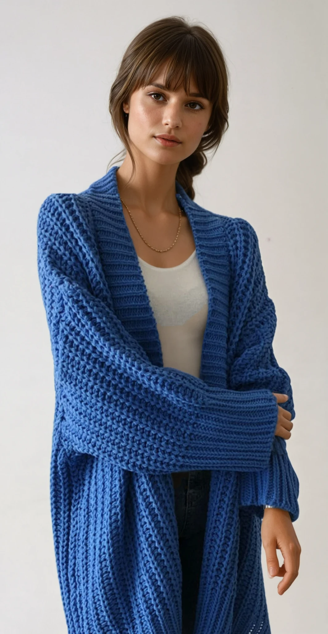 Oversized Split Knit Cardigan 1