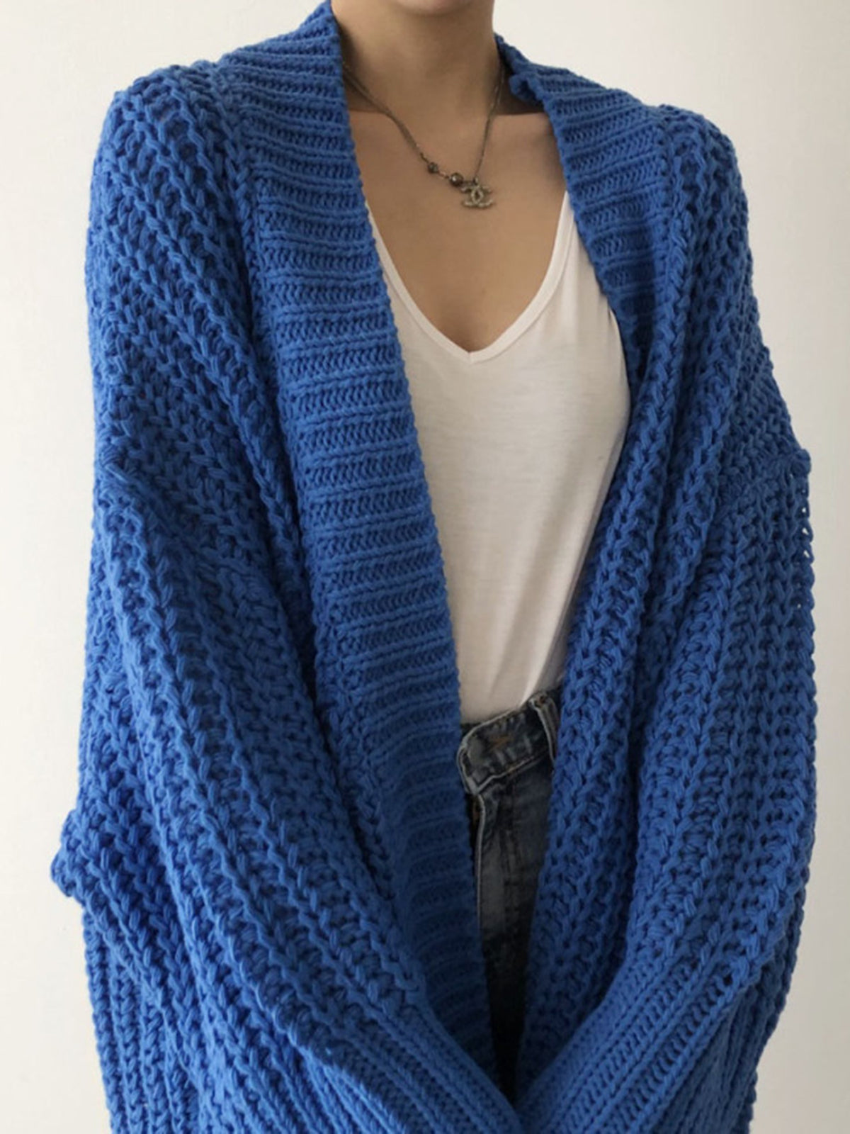 Oversized Split Knit Cardigan 3