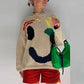 Oversized sweaters with smiley face design 2