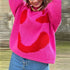 Oversized sweaters with smiley face design 5