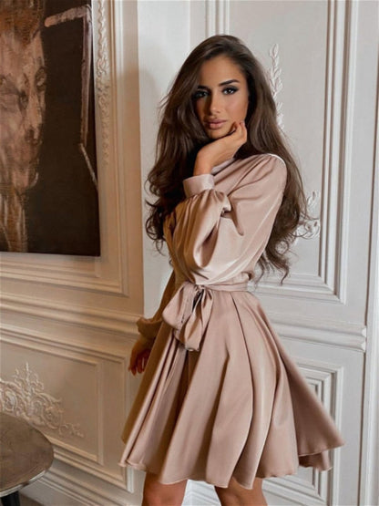 Pauline Satin mini Cocktail Dress 2