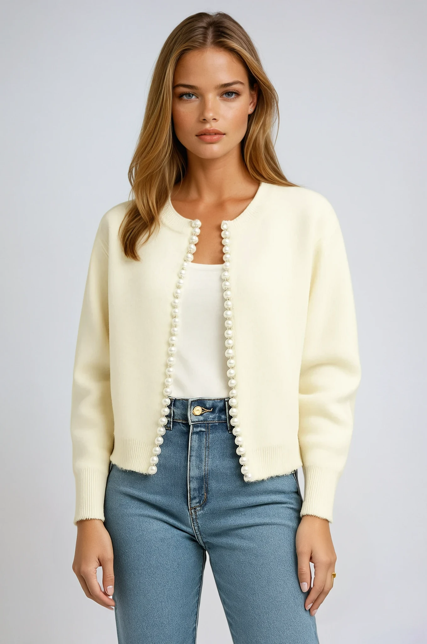Pearl Trim Cardigan 0