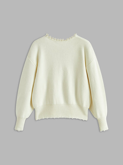 Pearl Trim Cardigan 2
