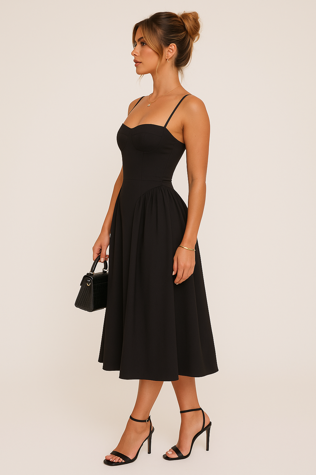 Pleated Skater Maxi Dress 3