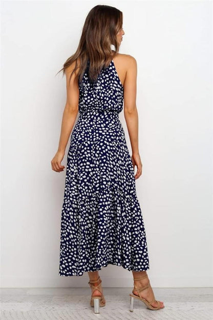 Polka Dot Halter Midi dress 2