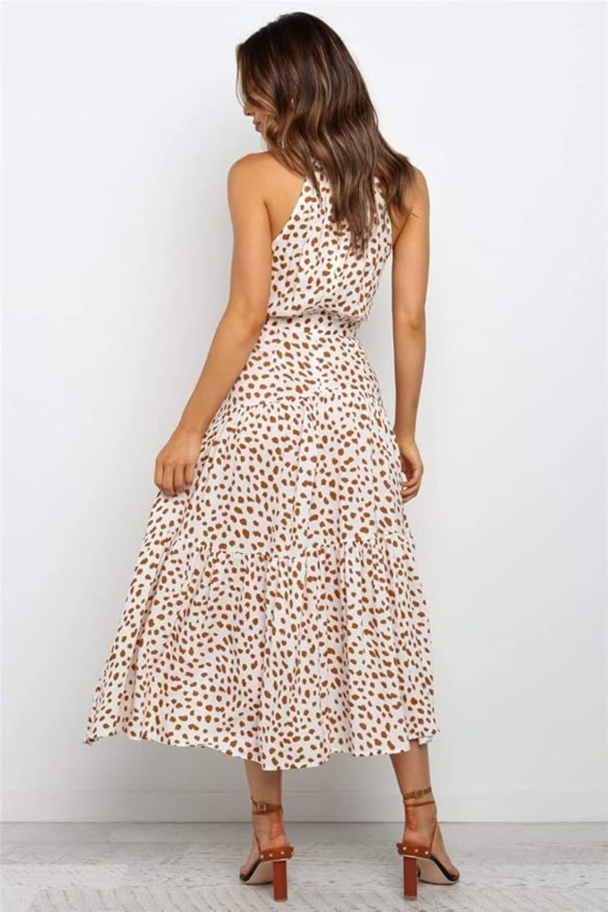 Polka Dot Halter Midi dress 5