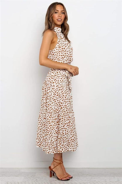 Polka Dot Halter Midi dress 7