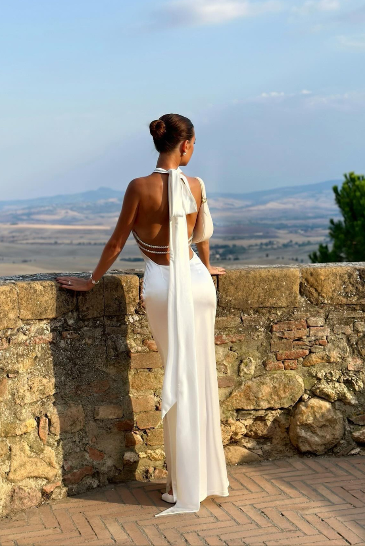 Priscilla Pearl Maxi Dress 5