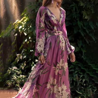 Rachel | Women’s Lightweight Floral Chiffon Dress with Flowy Fit 1