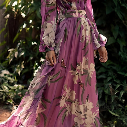 Rachel | Women’s Lightweight Floral Chiffon Dress with Flowy Fit 3