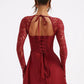 Red Lace Up Mini Dress 2