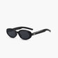 Retro Oval Black Sunglasses 0