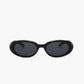 Retro Oval Black Sunglasses 2