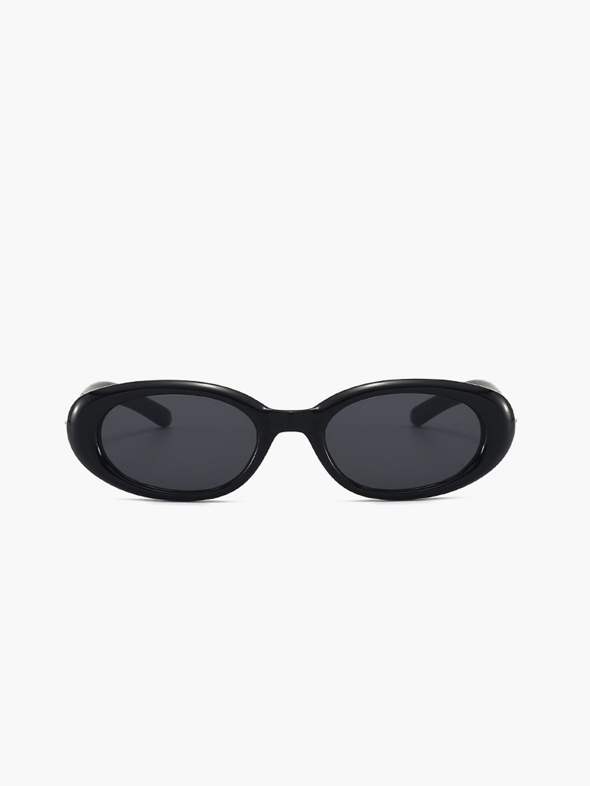 Retro Oval Black Sunglasses 2