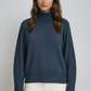 Ribbed Mock Neck Knit Sweater 0