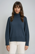 Ribbed Mock Neck Knit Sweater 0