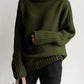 Ribbed Mock Neck Knit Sweater 5