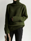 Ribbed Mock Neck Knit Sweater 5