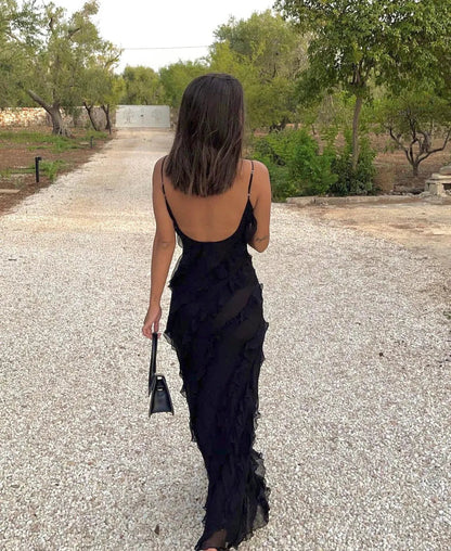 Romantic Ruffle Chiffon Maxi Dress 6