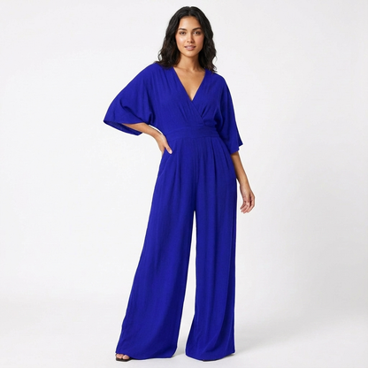 Rosie | Women’s Elegant Wide-Leg Jumpsuit with Half Sleeve 1