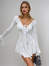 Ruffled Mini Dress 0