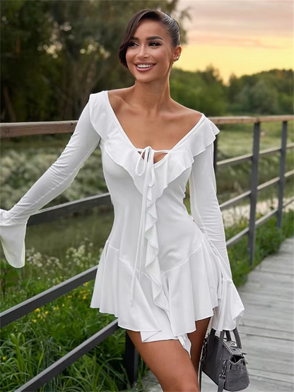 Ruffled Mini Dress 1