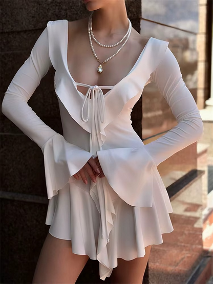 Ruffled Mini Dress 3