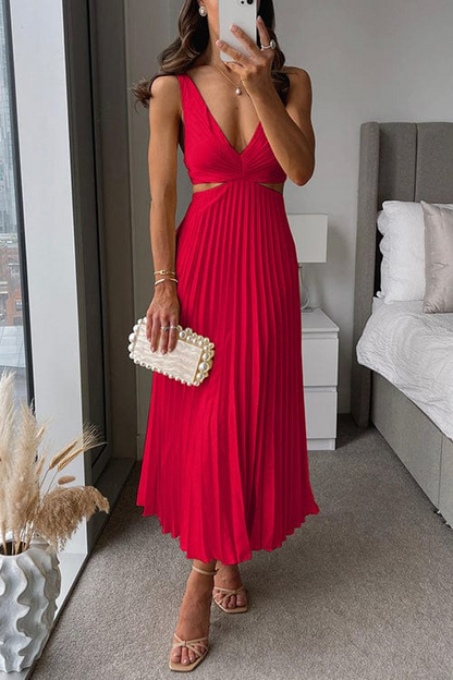 Sanne | Elegant Pleated Midi Dress 1