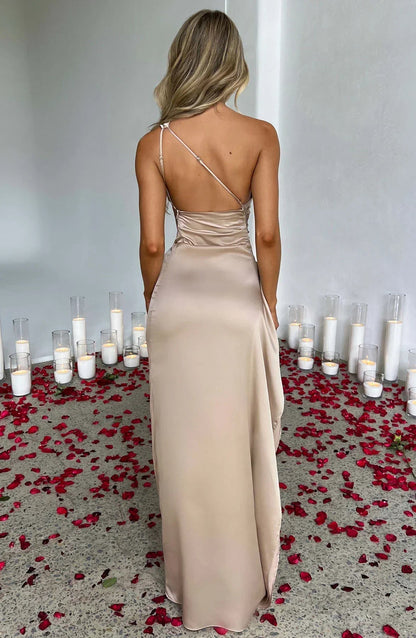 Satin Evening Maxi Dress 4