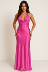 Satin Halter Maxi Gown 2