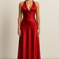 Satin Halter Maxi Gown 3