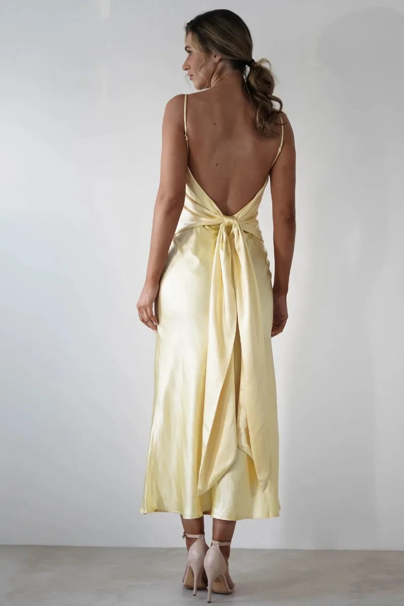 Satin Slip Maxi Dress with Delicate Strap Detail 4