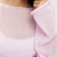 Sheer Pastel Pink Knit Sweater 4